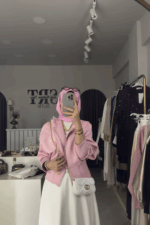 Pembe Scuba Ceket - Görsel 3