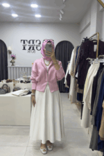 Pembe Scuba Ceket - Görsel 2