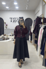 Bordo Scuba Ceket - Görsel 2